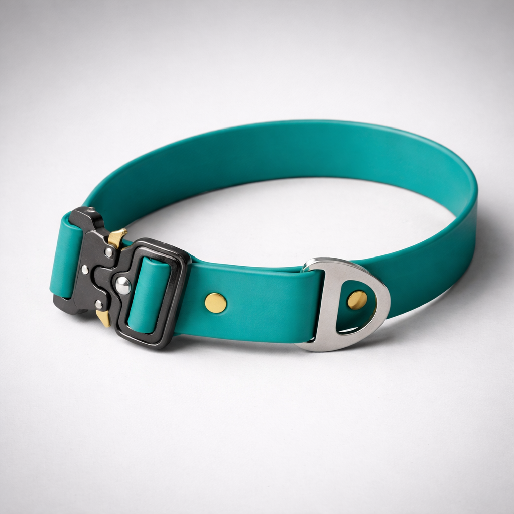 Waterproof PVC Dog Collar with Metal Buckle | Adjustable Pet Collar