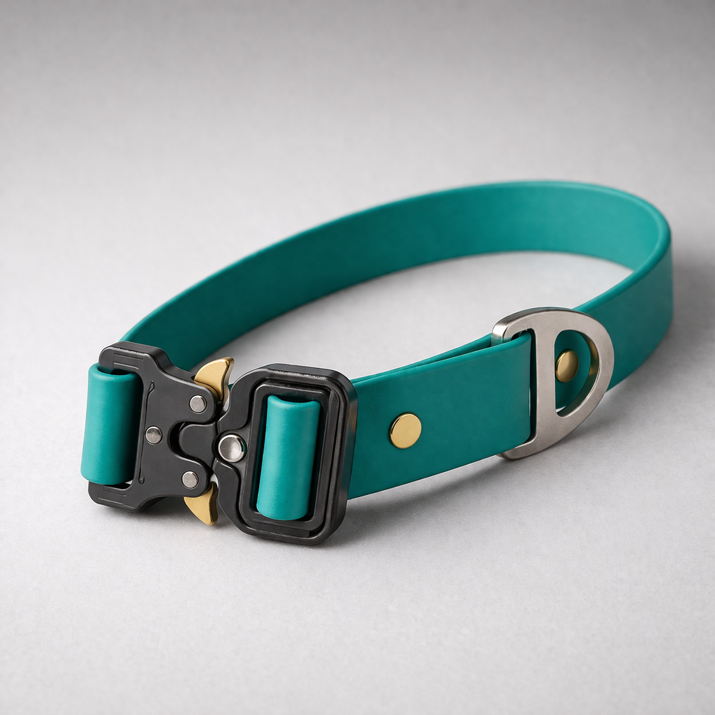 Waterproof PVC Dog Collar with Metal Buckle | Adjustable Pet Collar
