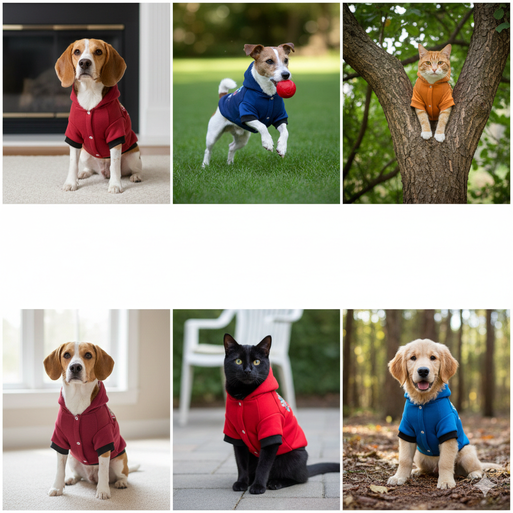 Premium Graphic Fleece Dog Hoodie | Pet Hoodie