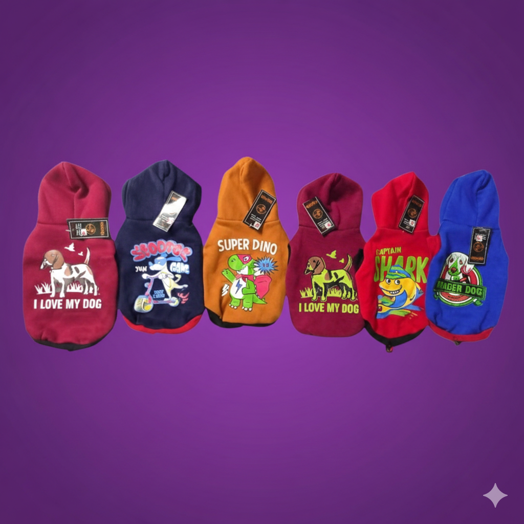 Premium Graphic Fleece Dog Hoodie | Pet Hoodie