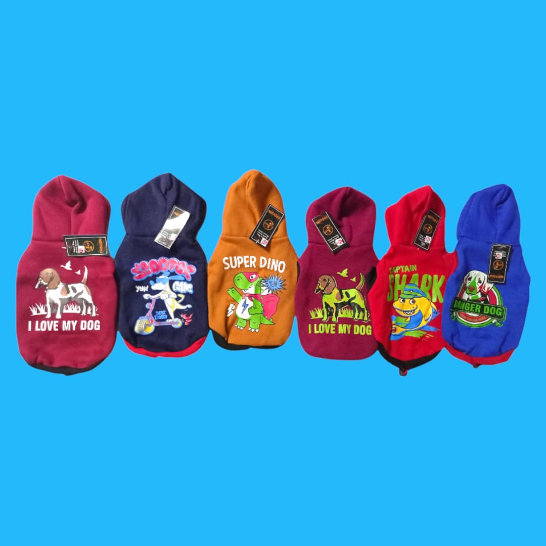 Premium Graphic Fleece Dog Hoodie | Pet Hoodie